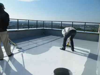 damaged roof fixed using roof waterproofing repair system